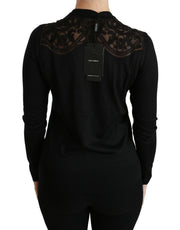 Alluring Silk Blend Lace Cardigan Dolce & Gabbana