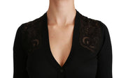 Alluring Silk Blend Lace Cardigan Dolce & Gabbana