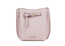 Emilia Small Powder Blush Pebble Leather Bucket Messenger Handbag Michael Kors