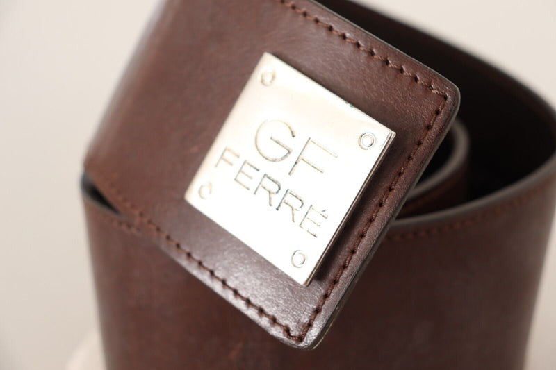 Elegant Genuine Leather Fashion Belt - Chic Brown GF Ferre