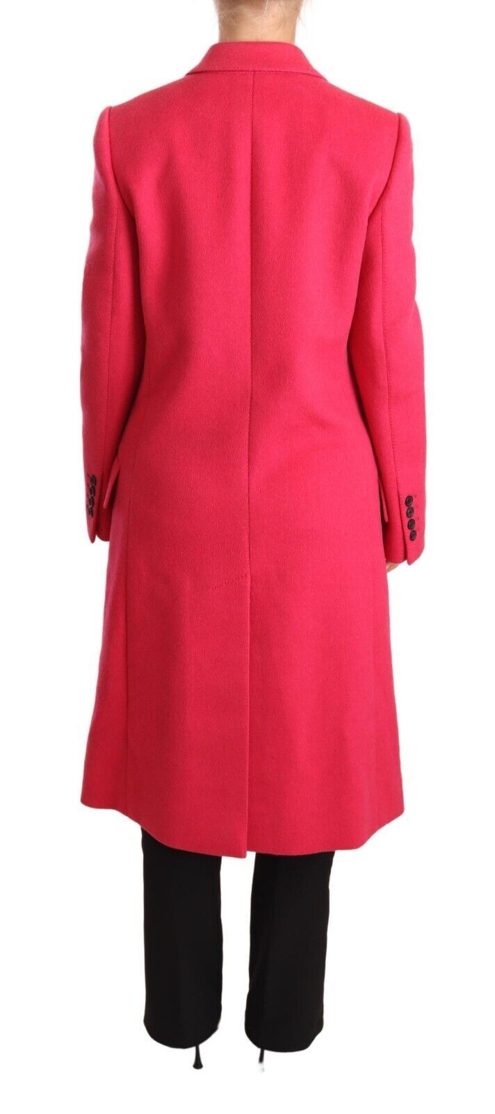 Elegant Pink Wool-Cashmere Coat Dolce & Gabbana