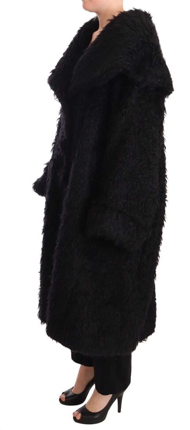 Sleek Runway Fur Cape Trench Jacket Dolce & Gabbana