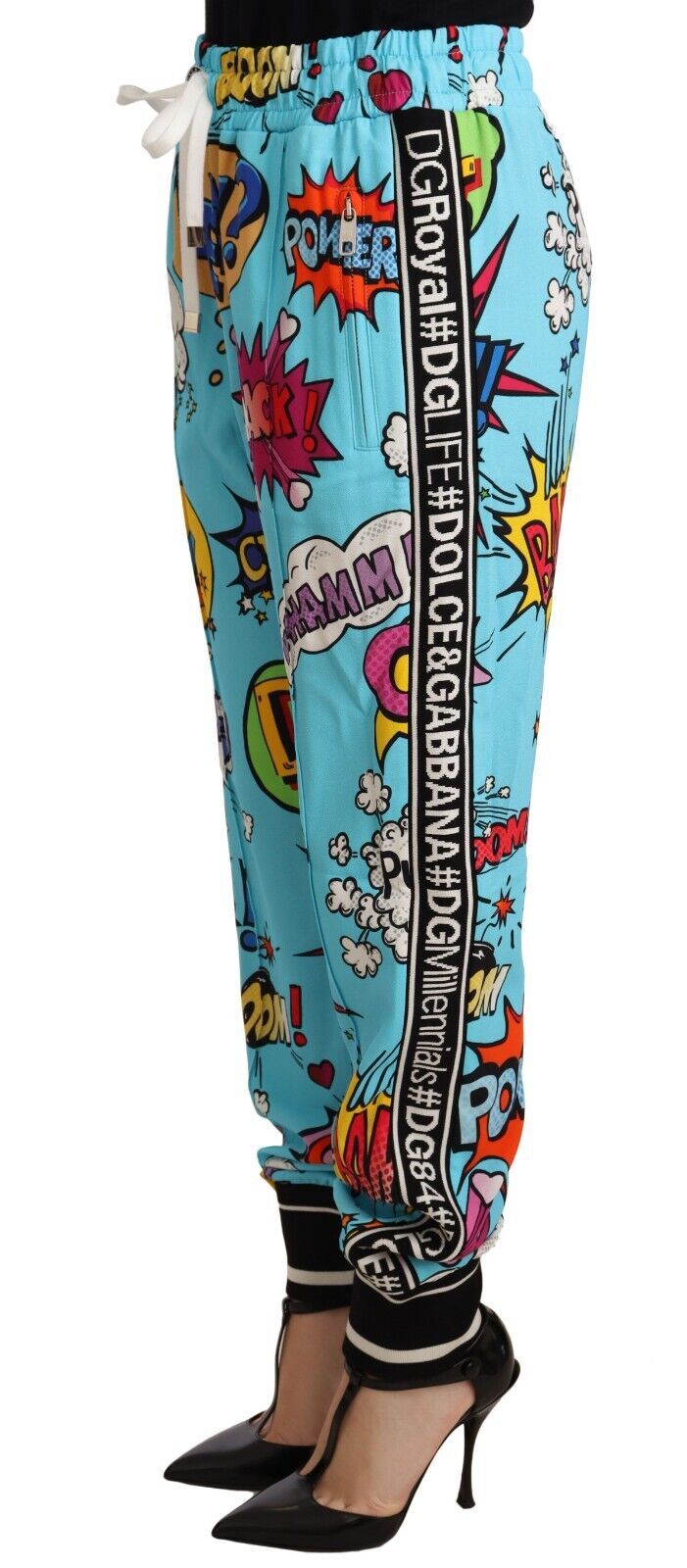 Chic Cartoon Print Knitted Jogger Pants Dolce & Gabbana