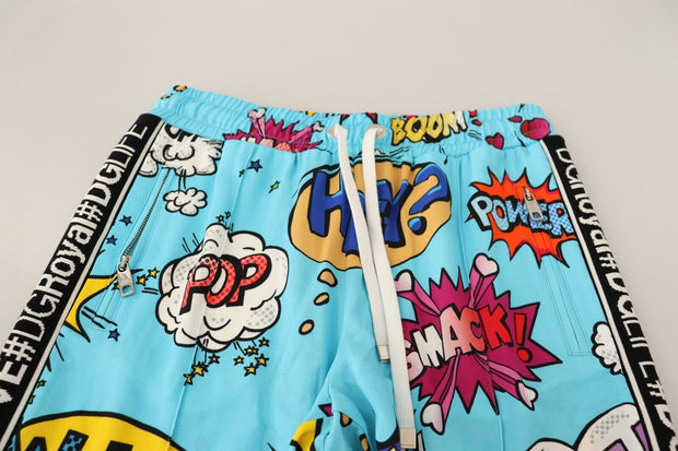 Chic Cartoon Print Knitted Jogger Pants Dolce & Gabbana