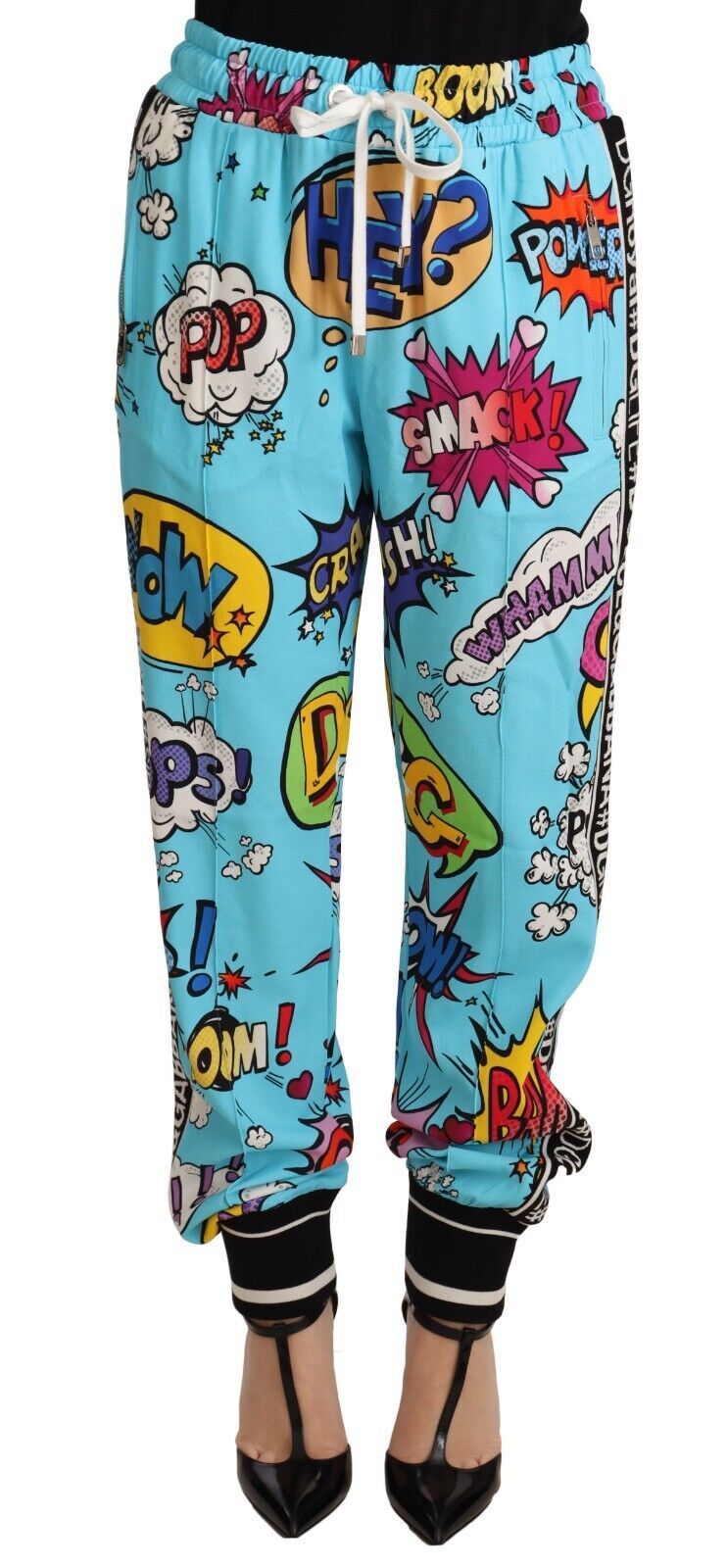 Chic Cartoon Print Knitted Jogger Pants Dolce & Gabbana