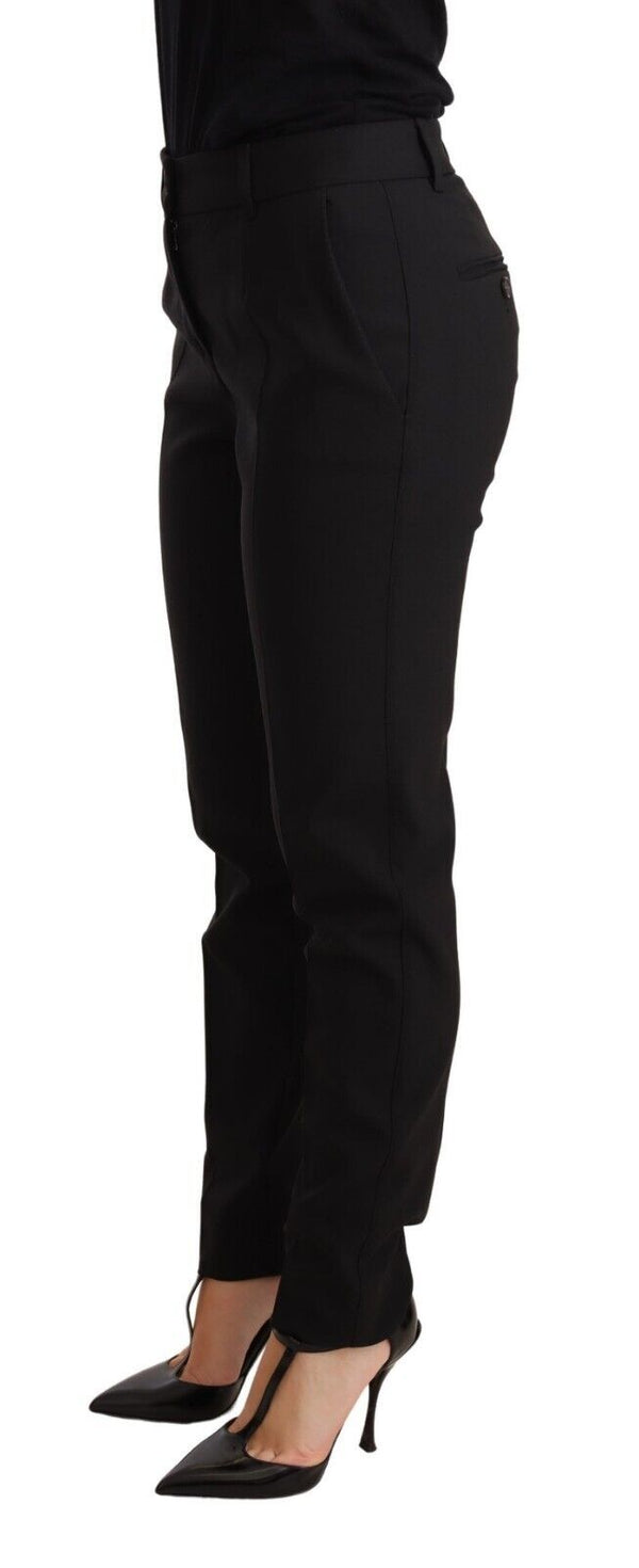 Elegant Tapered Virgin Wool Trousers Dolce & Gabbana