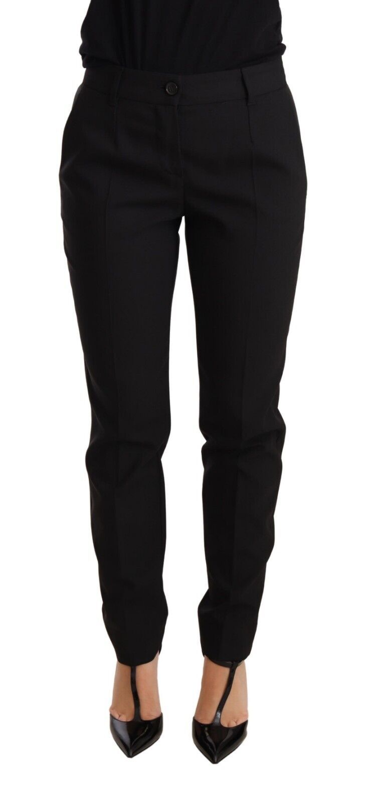 Elegant Tapered Virgin Wool Trousers Dolce & Gabbana