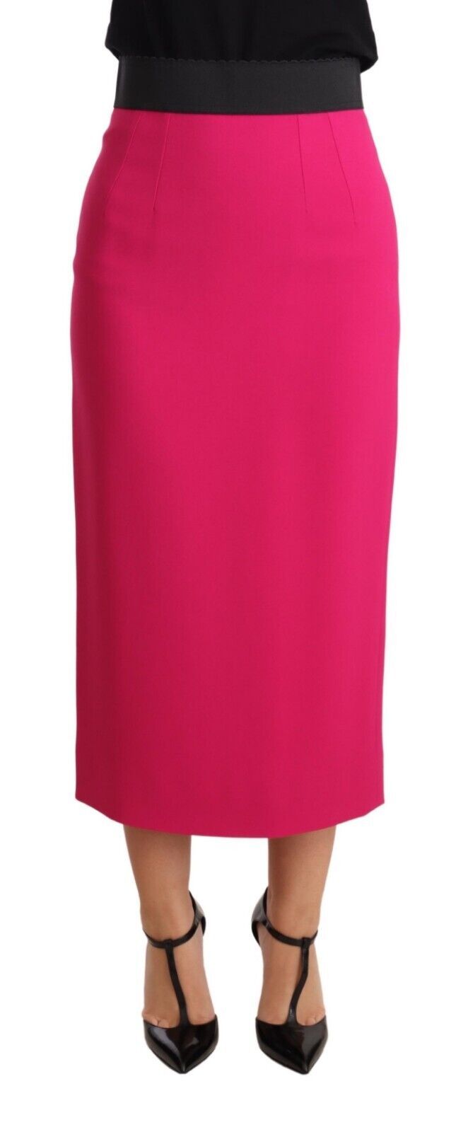 Elegant High-Waisted Pencil Skirt in Pink Dolce & Gabbana