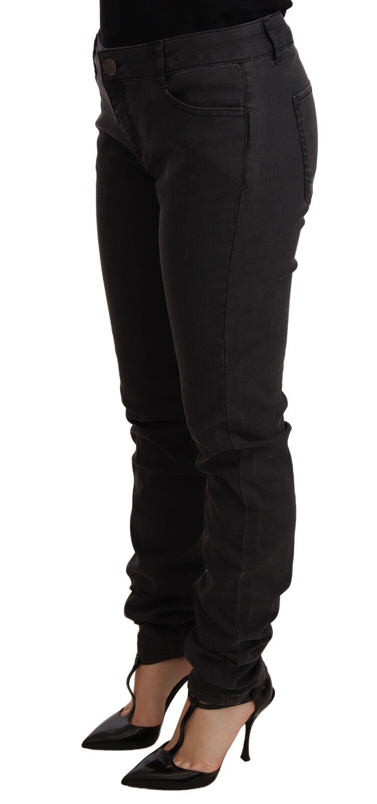 Chic Mid Waist Skinny Black Denim PINKO
