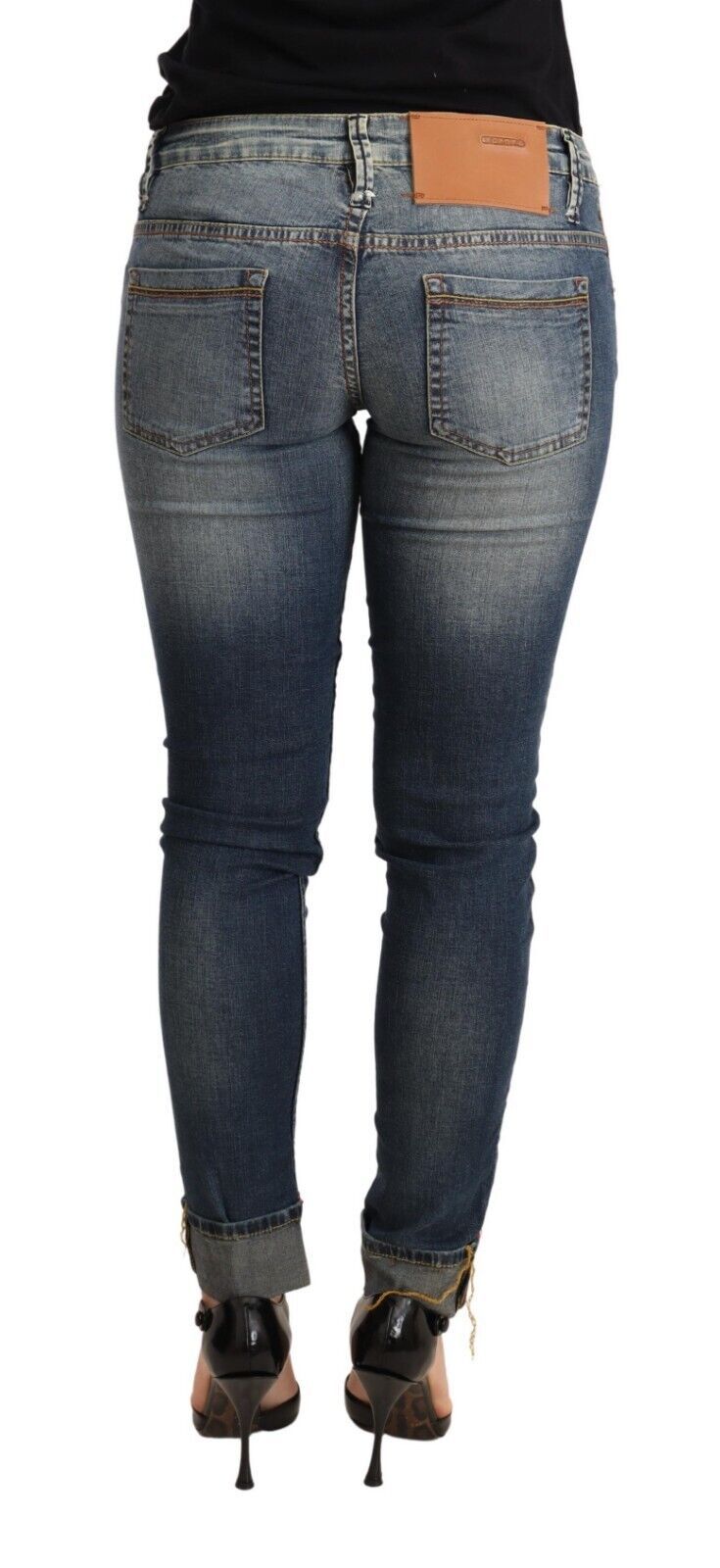 Chic Blue Washed Skinny Denim Acht