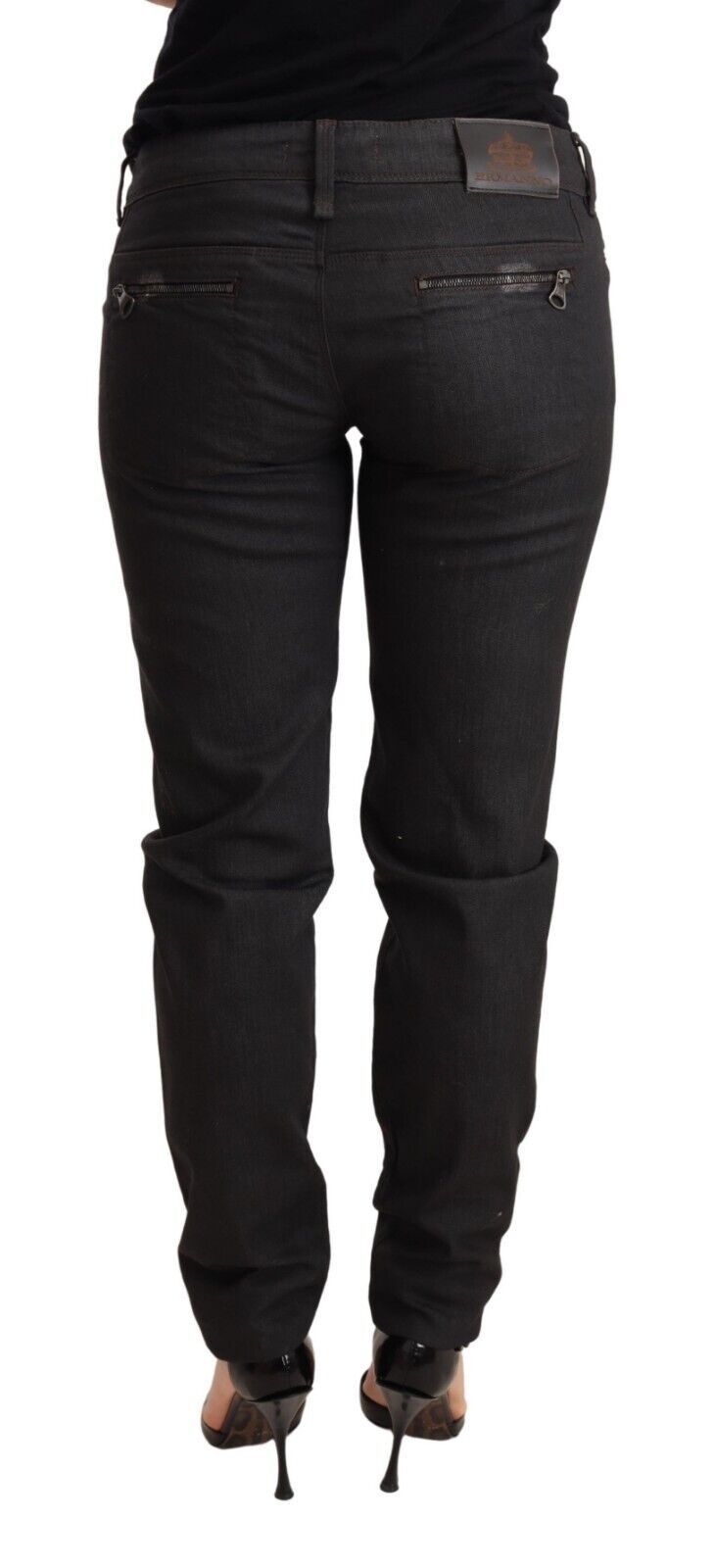 Chic Black Low Waist Skinny Jeans Ermanno Scervino