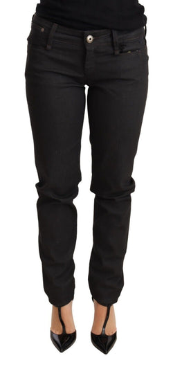 Chic Black Low Waist Skinny Jeans Ermanno Scervino