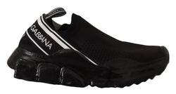 Chic Black Sorrento Slip-On Sneakers Dolce & Gabbana