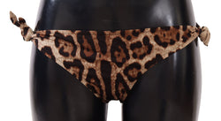 Elegant Leopard Print Bikini Bottom Dolce & Gabbana