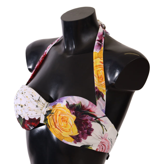 Chic Floral Print Bikini Top - Summer Essential Dolce & Gabbana