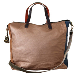 Multicolor Leather Shoulder Tote Bag EBARRITO