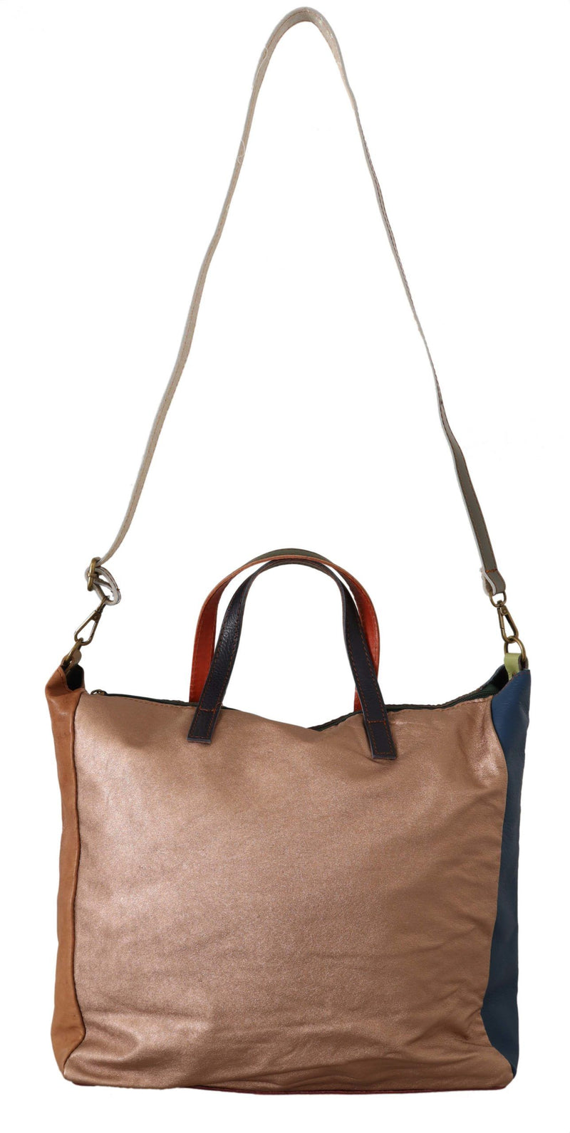 Multicolor Leather Shoulder Tote Bag EBARRITO