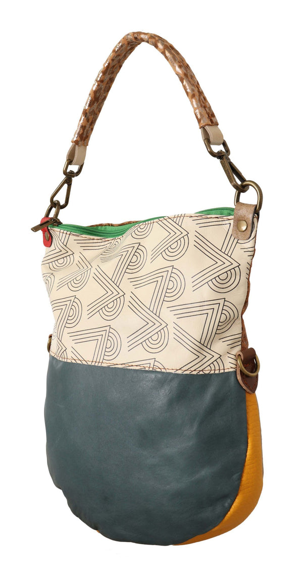 Chic Multicolor Leather Shoulder Bag EBARRITO