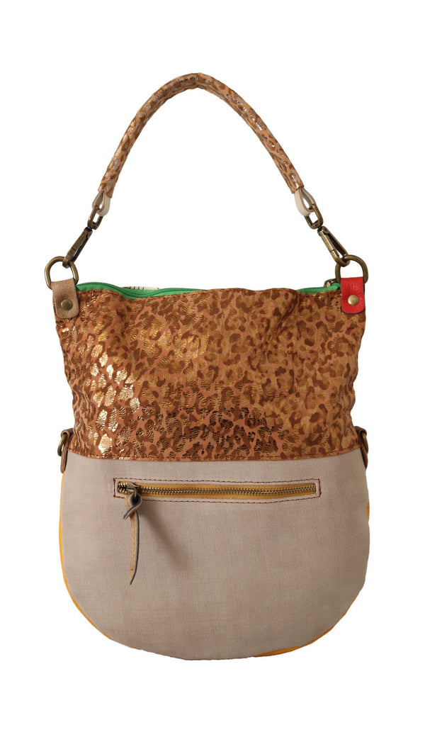 Chic Multicolor Leather Shoulder Bag EBARRITO