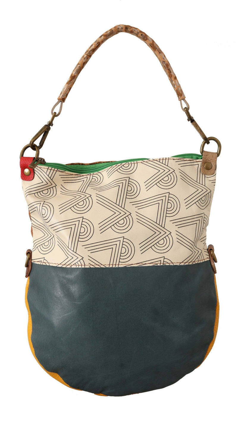 Chic Multicolor Leather Shoulder Bag EBARRITO