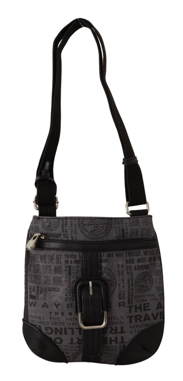 Chic Gray Fabric Crossbody Bag WAYFARER