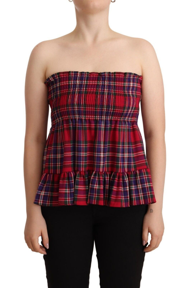 Chic Checkered Sleeveless Tank Top CAMPO DI FRAGOLE