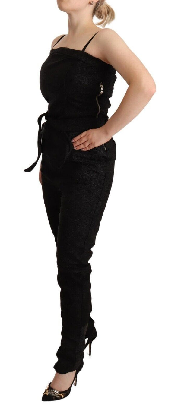 Elegant Sleeveless Jumpsuit Dress in Black La Maison du Couturier