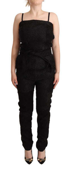 Elegant Sleeveless Jumpsuit Dress in Black La Maison du Couturier