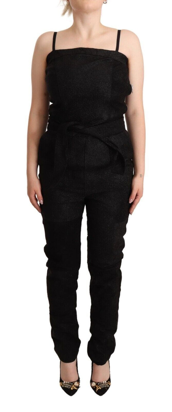 Elegant Sleeveless Jumpsuit Dress in Black La Maison du Couturier
