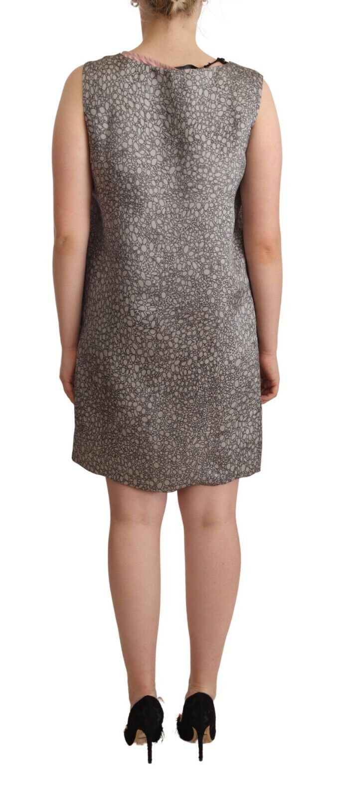 Elegant Silk Shift Dress in Sophisticated Gray Comeforbreakfast