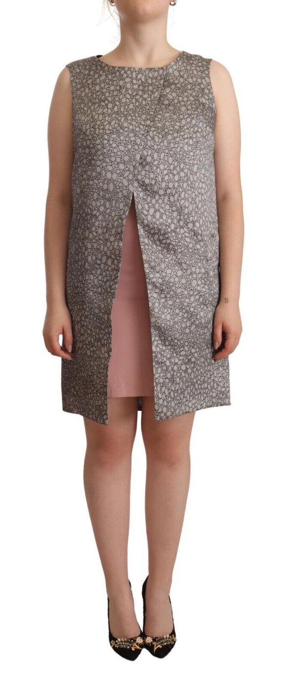 Elegant Silk Shift Dress in Sophisticated Gray Comeforbreakfast