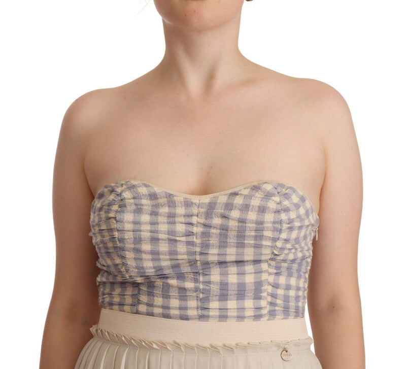 Chic Beige Strapless A-Line Dress Guess