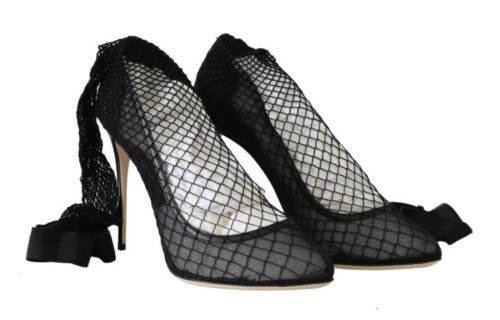 Elegant Netted Sock Pumps in Timeless Black Dolce & Gabbana