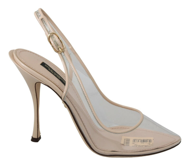 Elegant Nude Beige Slingback Heels Dolce & Gabbana