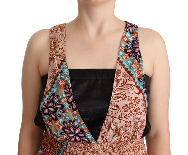 Chic Multicolor Sleeveless V-Neck Jumpsuit PINKO