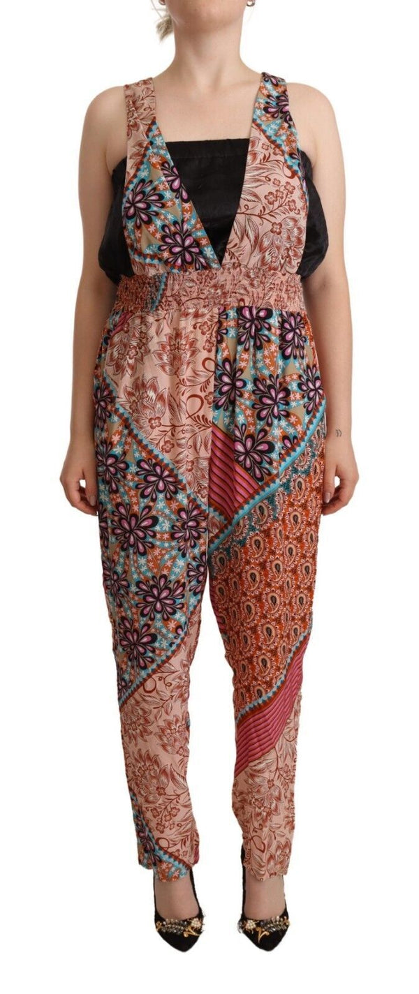 Chic Multicolor Sleeveless V-Neck Jumpsuit PINKO