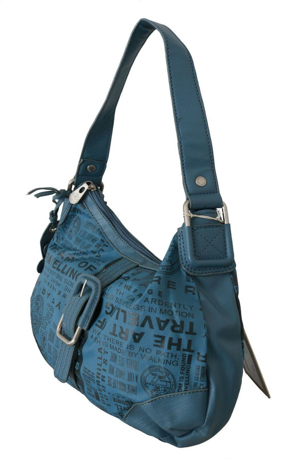 Chic Blue Fabric Shoulder Bag - Perfect for Everyday Elegance WAYFARER