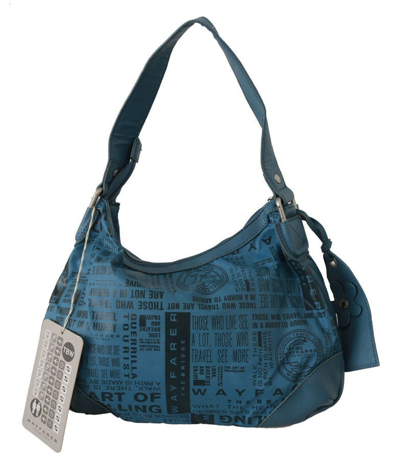 Chic Blue Fabric Shoulder Bag - Perfect for Everyday Elegance WAYFARER