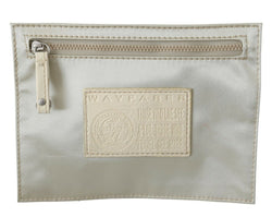 Elegant White Fabric Coin Wallet WAYFARER