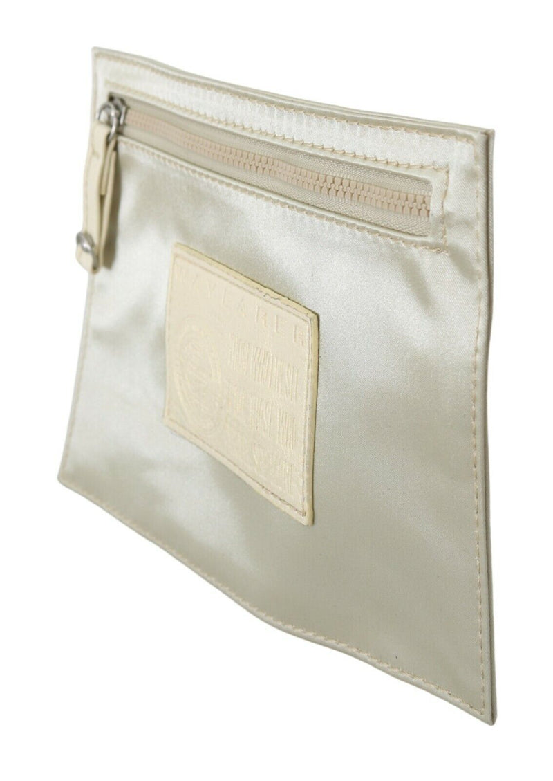 Elegant White Fabric Coin Wallet WAYFARER