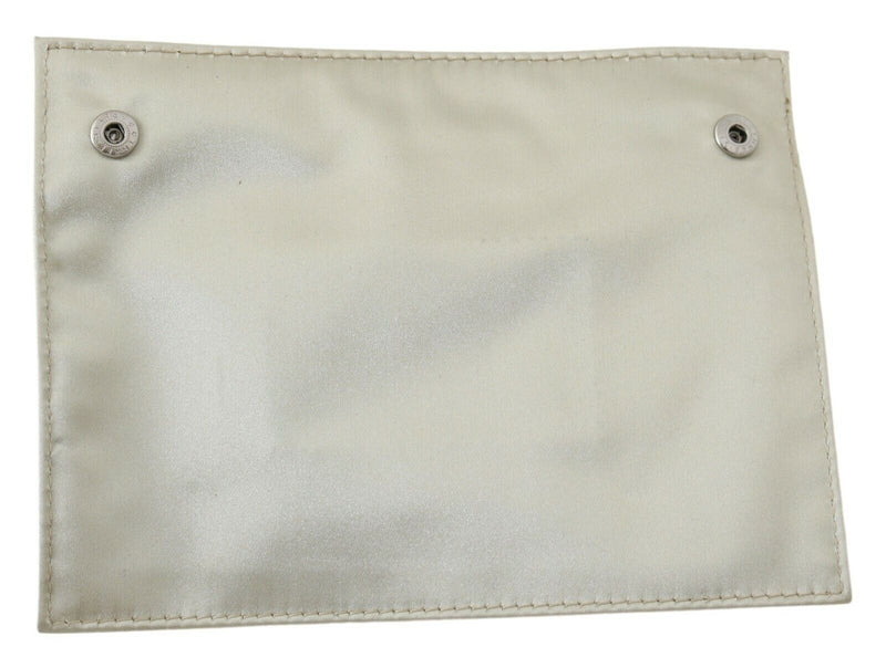 Elegant White Fabric Coin Wallet WAYFARER