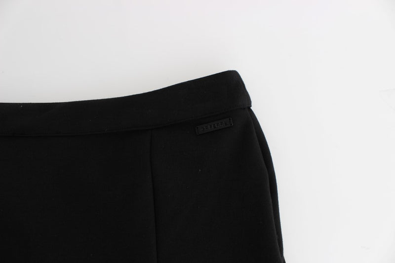 Chic Black Pencil Skirt Knee Length with Side Zip GF Ferre