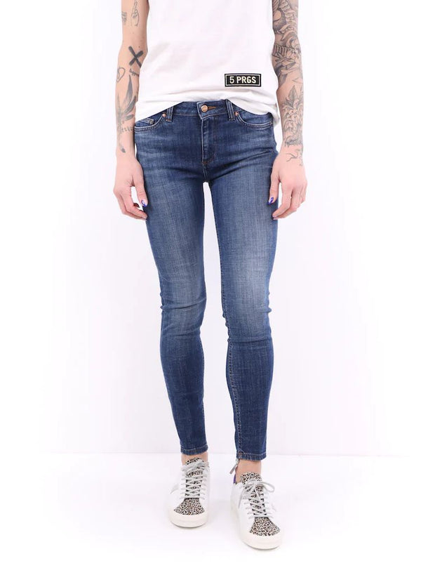 Blue Cotton Women Jeans Don The Fuller