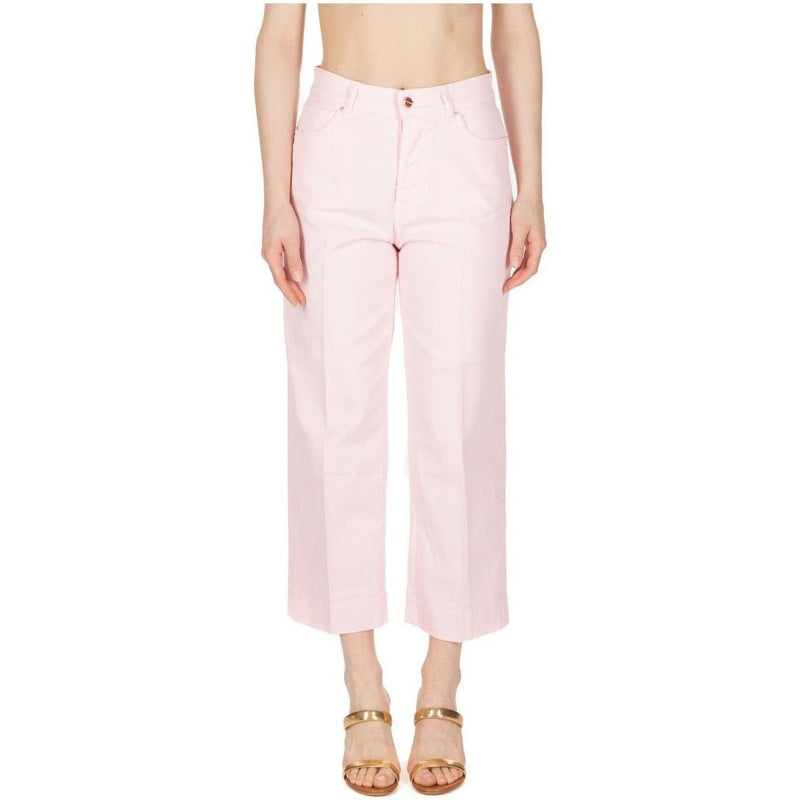 Pink Cotton Women Jeans Don The Fuller