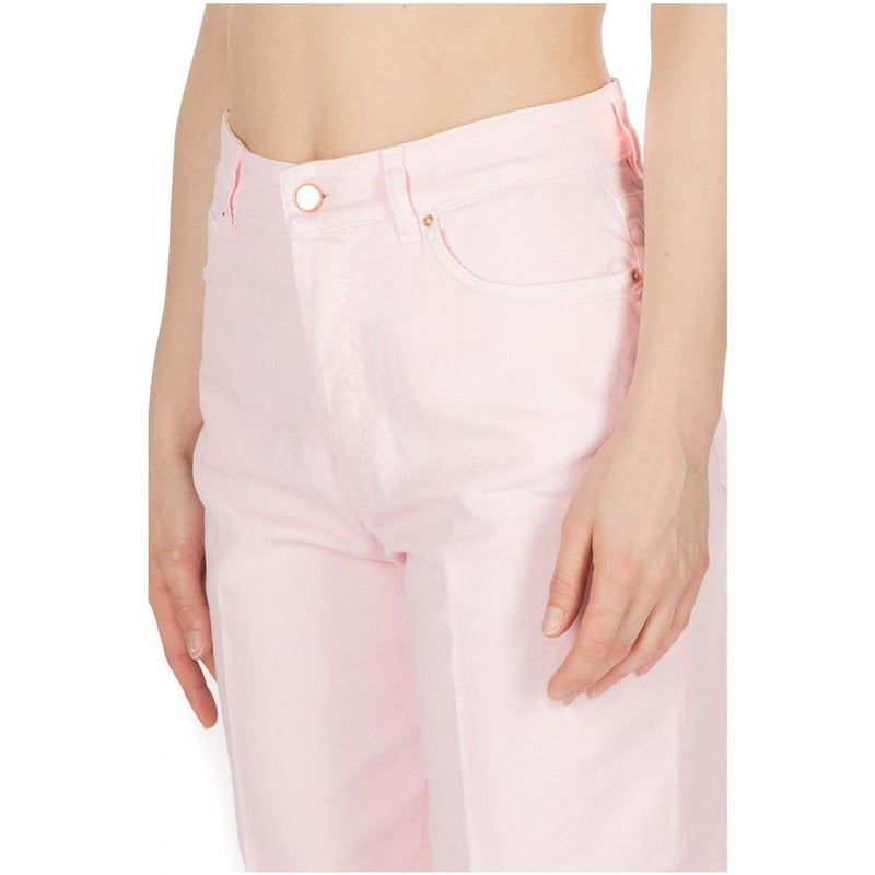 Pink Cotton Women Jeans Don The Fuller