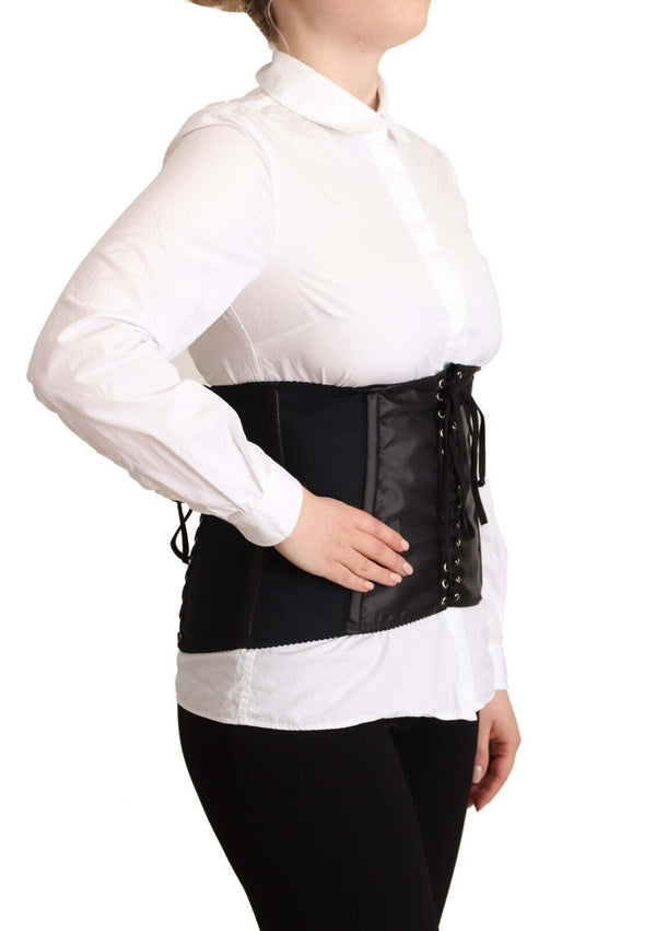 Chic Black Corset Belt Top Dolce & Gabbana