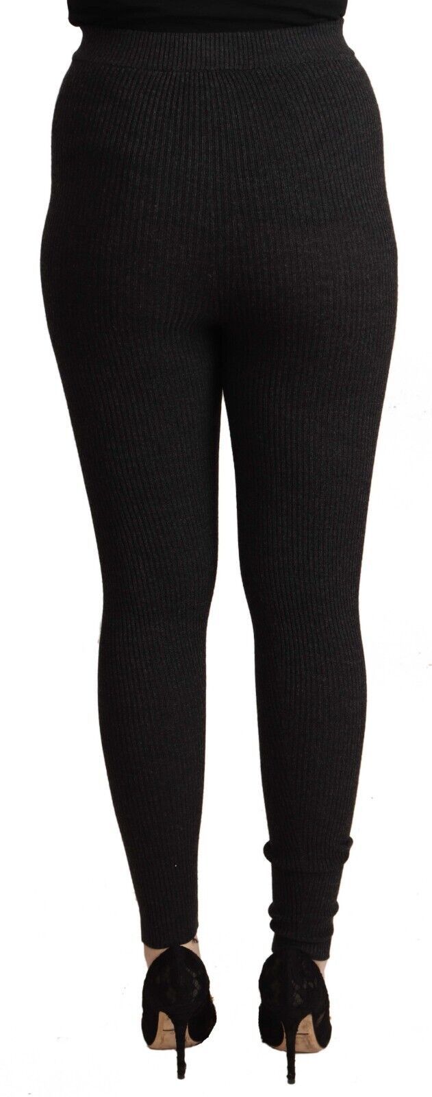 Elegant High-Waist Wool Tights Pants Dolce & Gabbana