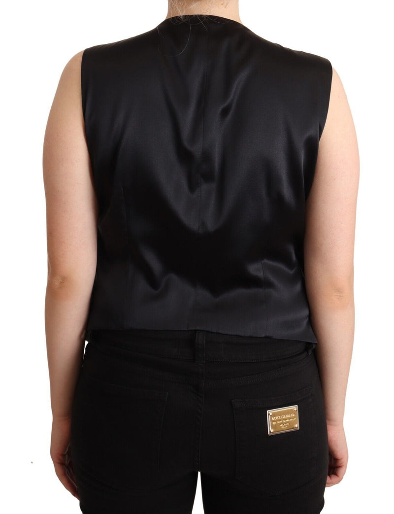 Chic Buttoned Black Waistcoat Dolce & Gabbana