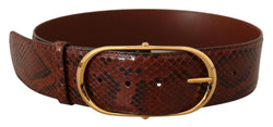 Elegant Python Snake Skin Leather Belt Dolce & Gabbana