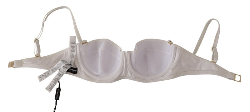 Chic White Nylon Balconette Bra Dolce & Gabbana